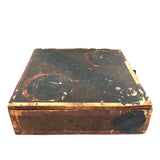 Early O'Brien Brothers Tobacco Box Filled with Color Cube Blocks (Set of 49)