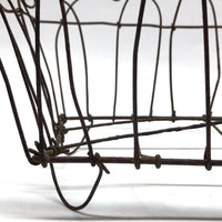 Antique Handmade Wirework Planter Basket