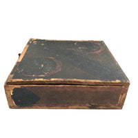 Early O'Brien Brothers Tobacco Box Filled with Color Cube Blocks (Set of 49)