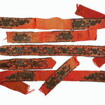 Amazing Antique Metallic Embroidery on Silk Ribbon (Collection of Pieces)