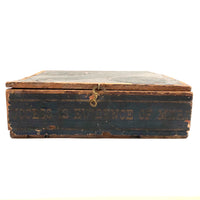 Early O'Brien Brothers Tobacco Box Filled with Color Cube Blocks (Set of 49)