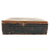 Early O'Brien Brothers Tobacco Box Filled with Color Cube Blocks (Set of 49)
