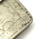 Antique Book-Shaped Folk Engraved Snuff Box with (Male and Female) Shaking Hands