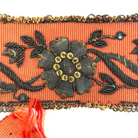 Amazing Antique Metallic Embroidery on Silk Ribbon (Collection of Pieces)