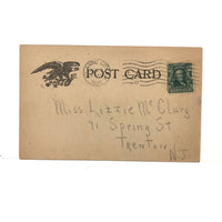 Looking for an Honest Man, 1906 Postcard with Pencil Drawn Honest Little Man!