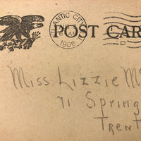 Looking for an Honest Man, 1906 Postcard with Pencil Drawn Honest Little Man!