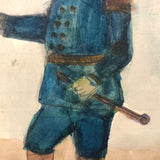 General Sol Meredith, Wayne Blouch Early 20th C. Graphite and Watercolor Drawing