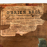 Early O'Brien Brothers Tobacco Box Filled with Color Cube Blocks (Set of 49)