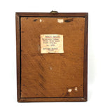 Papa's Darling, c. 1850 James Fisher, Boston Hand-colored Wood Engraving in Antique Walnut Frame