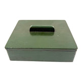 Hand-painted Vintage Parquetry Design Puzzle in a Box, Three Layers
