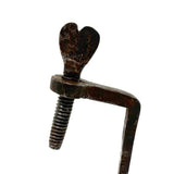 Antique Hand-forged Iron Quilting Clamp with Folky Heart (One of Two More Just Found)