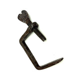 Antique Hand-forged Iron Quilting Clamp with Folky Heart (One of Two More Just Found)