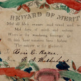 Lovely Small Collection of Early Paper Rewards of Merit with Hand-coloring