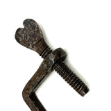 Antique Hand-forged Iron Quilting Clamp with Folky Heart (One of Two More Just Found)