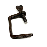 Antique Hand-forged Iron Quilting Clamp with Folky Heart (One of Two More Just Found)