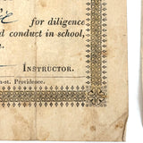Lovely Small Collection of Early Paper Rewards of Merit with Hand-coloring
