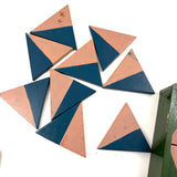 Hand-painted Vintage Parquetry Design Puzzle in a Box, Three Layers