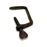 Antique Hand-forged Iron Quilting Clamp with Folky Heart (One of Two More Just Found)