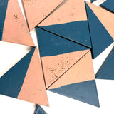 Hand-painted Vintage Parquetry Design Puzzle in a Box, Three Layers