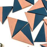 Hand-painted Vintage Parquetry Design Puzzle in a Box, Three Layers