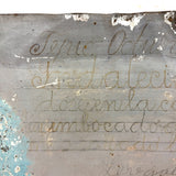 Yellow Bed, Black Chair, Man in White, Beautifully Naive 1912 Mexican Folk Art Retablo