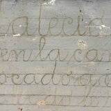 Yellow Bed, Black Chair, Man in White, Beautifully Naive 1912 Mexican Folk Art Retablo