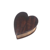 Treen Heart Shaped Box Made of Three Woods