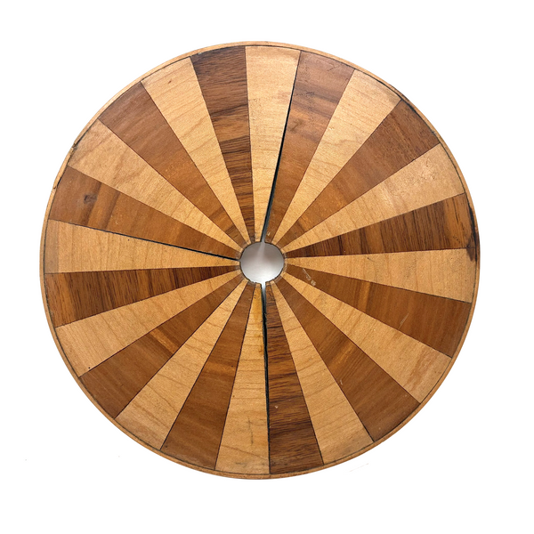 Lovely Handmade Wheel of Alternating Woods with Unknown Purpose