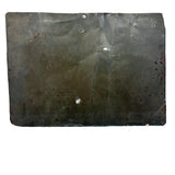 Yellow Bed, Black Chair, Man in White, Beautifully Naive 1912 Mexican Folk Art Retablo