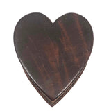 Treen Heart Shaped Box Made of Three Woods