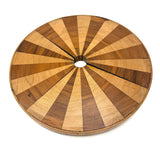 Lovely Handmade Wheel of Alternating Woods with Unknown Purpose