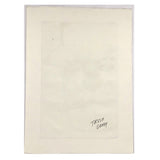 Vintage Film Noir-esque Etching, Man Smoking