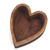 Treen Heart Shaped Box Made of Three Woods