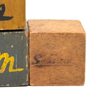 Aesthetically Arranged Pyramid of Hand-painted Antique Chemistry Blocks