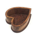 Treen Heart Shaped Box Made of Three Woods
