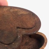 Treen Heart Shaped Box Made of Three Woods