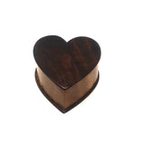 Treen Heart Shaped Box Made of Three Woods
