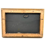 Chicks Eating Strawberries, Antique Folk Art Oil on Board, Original Frame