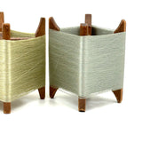 Sculptural (Noguchi-esque!) Old Japanese Spools Wound in Luminous, Ethereal Spun Silk Thread (Sold Individually)