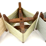 Sculptural (Noguchi-esque!) Old Japanese Spools Wound in Luminous, Ethereal Spun Silk Thread (Sold Individually)