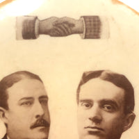 Curious c. 1900 Odd Fellows “Shake” Photo Button, A.H Armen Manf’g Co. Boston