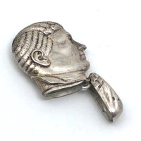 Wonderful c. 1890 Very Rare John Jay (1st Supreme Court Justice) Figural Vesta with Striker