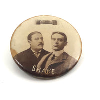 Curious c. 1900 Odd Fellows “Shake” Photo Button, A.H Armen Manf’g Co. Boston