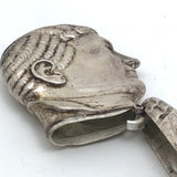 Wonderful c. 1890 Very Rare John Jay (1st Supreme Court Justice) Figural Vesta with Striker