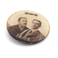 Curious c. 1900 Odd Fellows “Shake” Photo Button, A.H Armen Manf’g Co. Boston