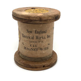 Antique New England Electrical Works Spool of Copper Magnet Wire with Original Label 