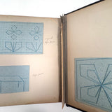Early 20th Century Froebel Kindergarten Accordion Fold Album: Paper Weaving, Folding, Thread Drawing, More (Copy)