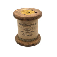 Antique New England Electrical Works Spool of Copper Magnet Wire with Original Label 