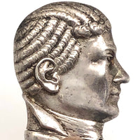 Wonderful c. 1890 Very Rare John Jay (1st Supreme Court Justice) Figural Vesta with Striker