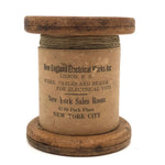 Antique New England Electrical Works Spool of Copper Magnet Wire with Original Label 